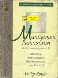 Image of Manajemen Pemasaran : Marketing Management