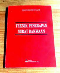 Image of Teknik Penerapan Surat Dakwaan